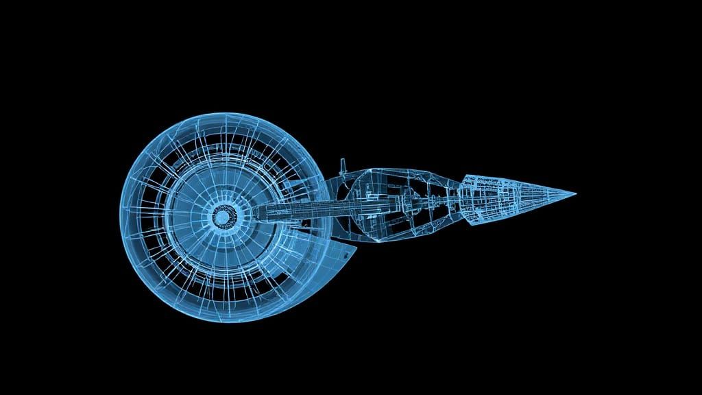 Wireframe Nautilus Starship