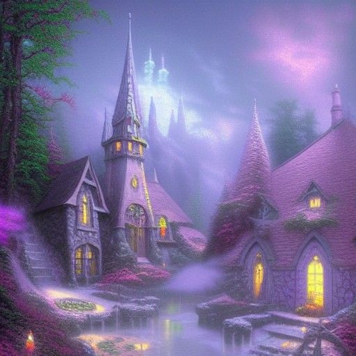 Ethereal Undead Wizard in a Fantasy Landscape