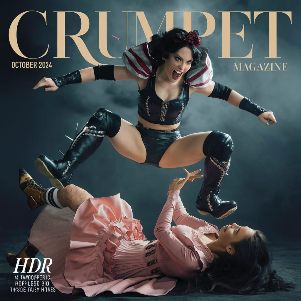 Snow White in Leather on Magazine Cover