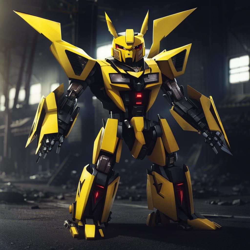 Pikachu Decepticon Transformer at Power Plant