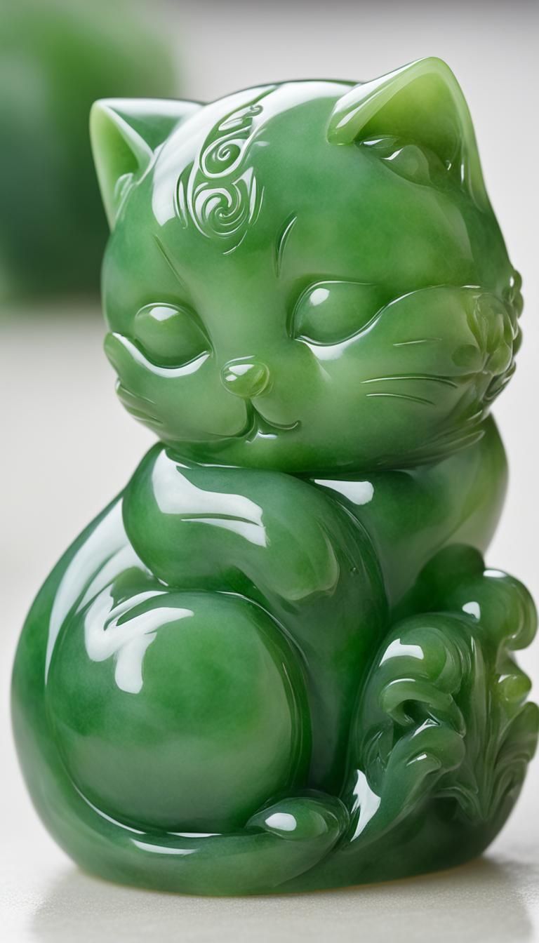 nephrite jade kitty