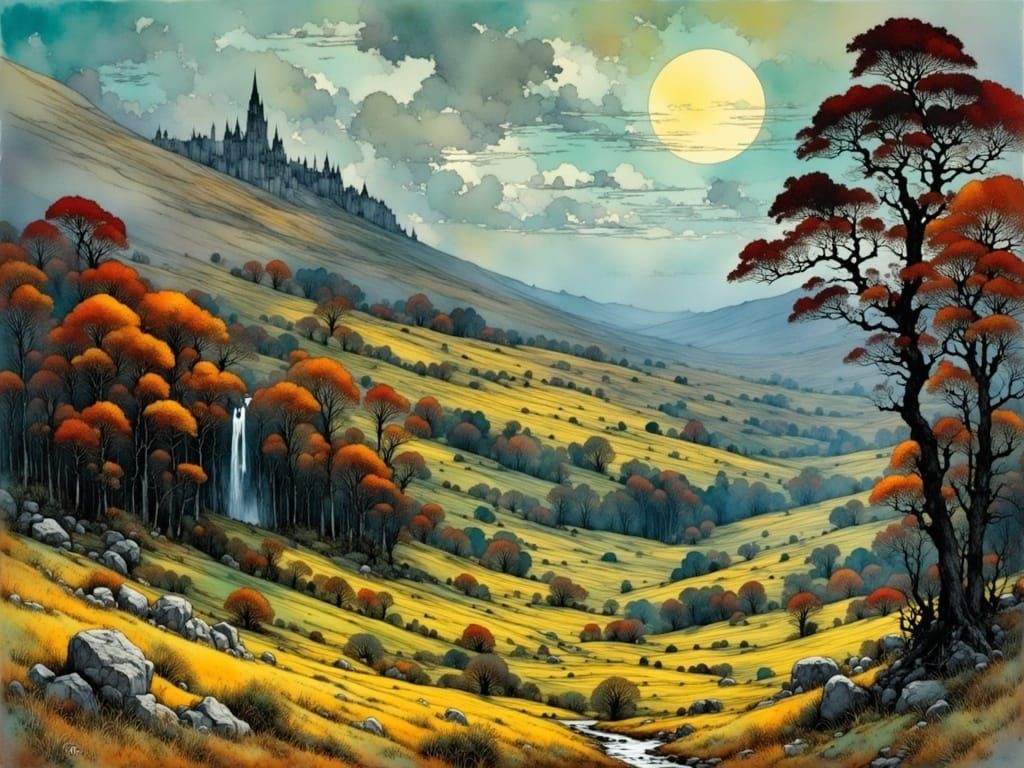 Luminist Landscape with Impasto Highlights