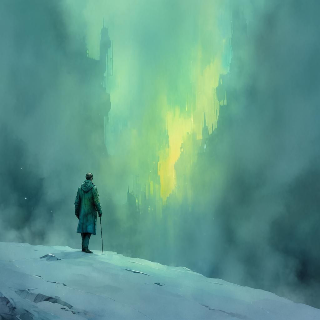 Stained Glass Art Brut Digital Illustration