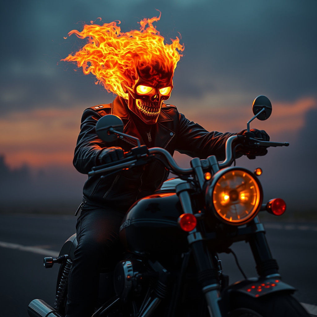 Johnny Blaze as the ghost rider