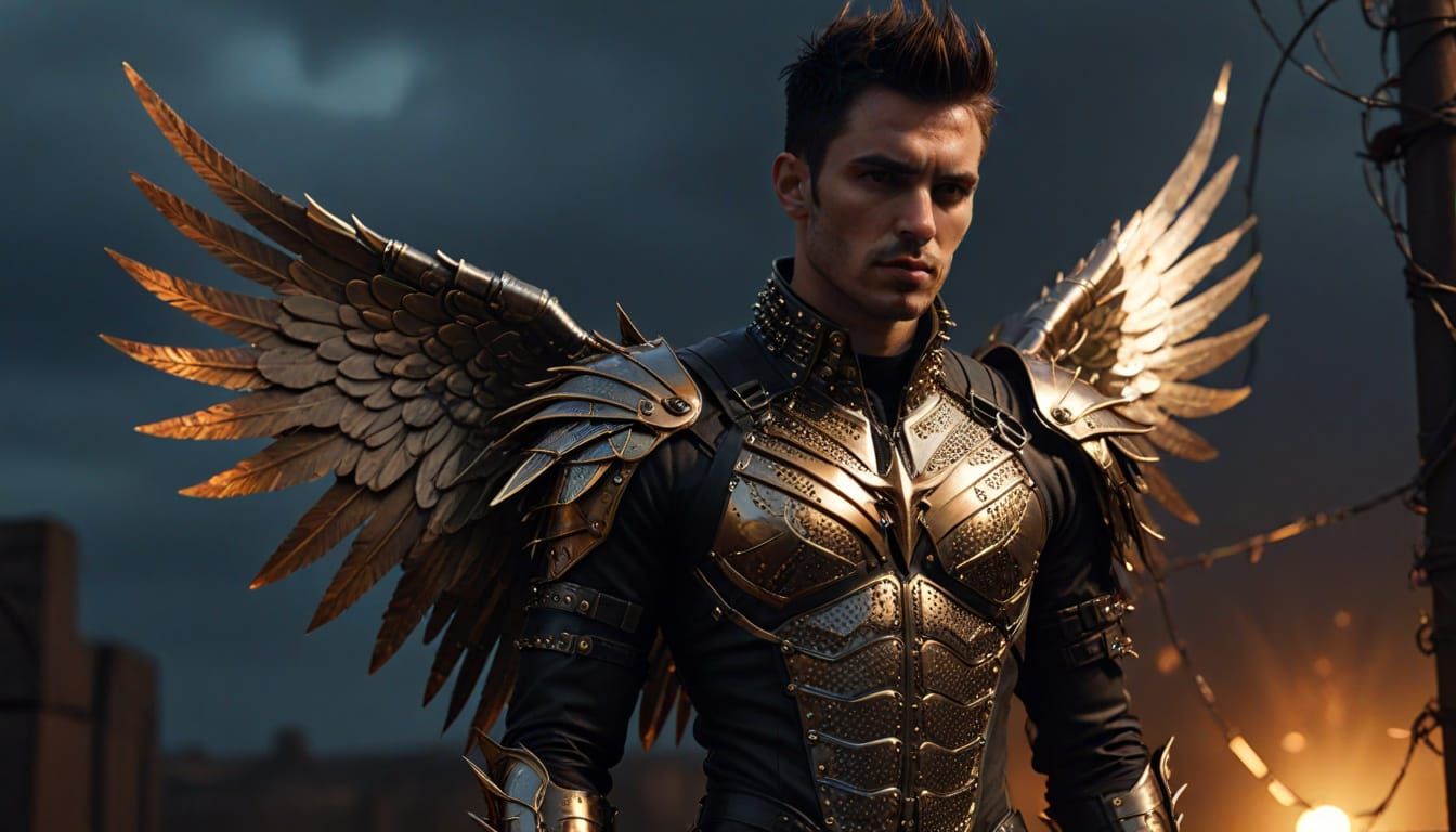 Man in Spiked Metal Suit: Edgy Avant-Garde Fashion