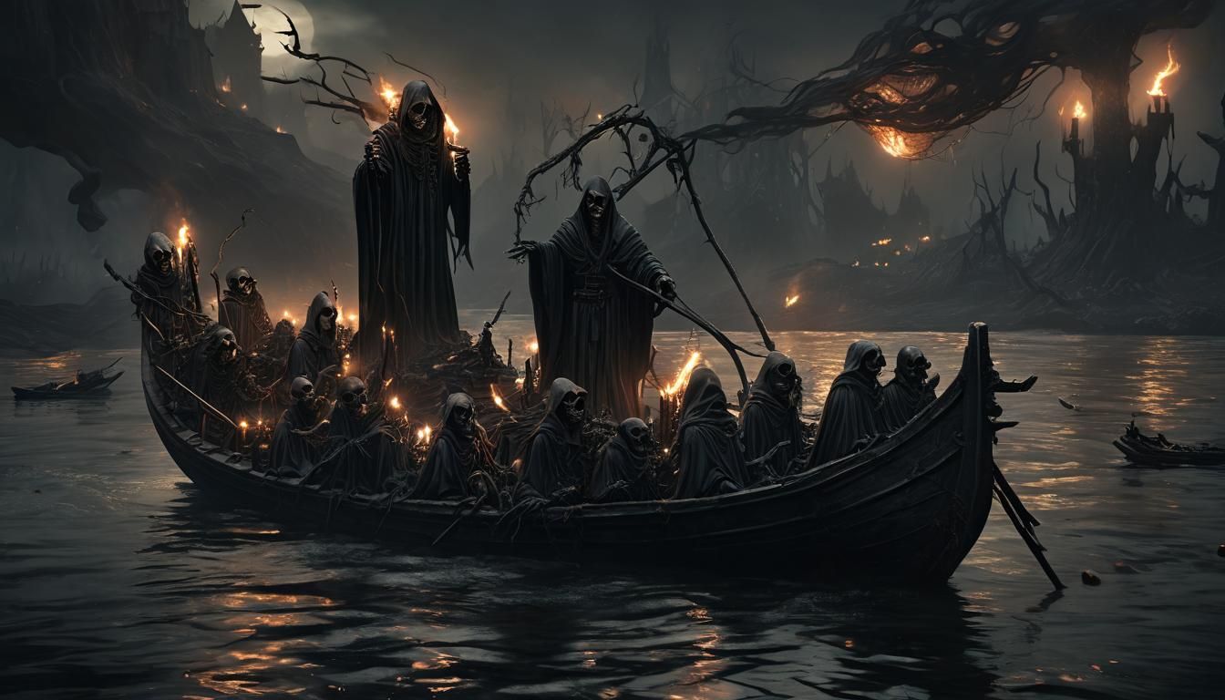 Charon's Boat to Hell: Eerie, Surreal Voyage