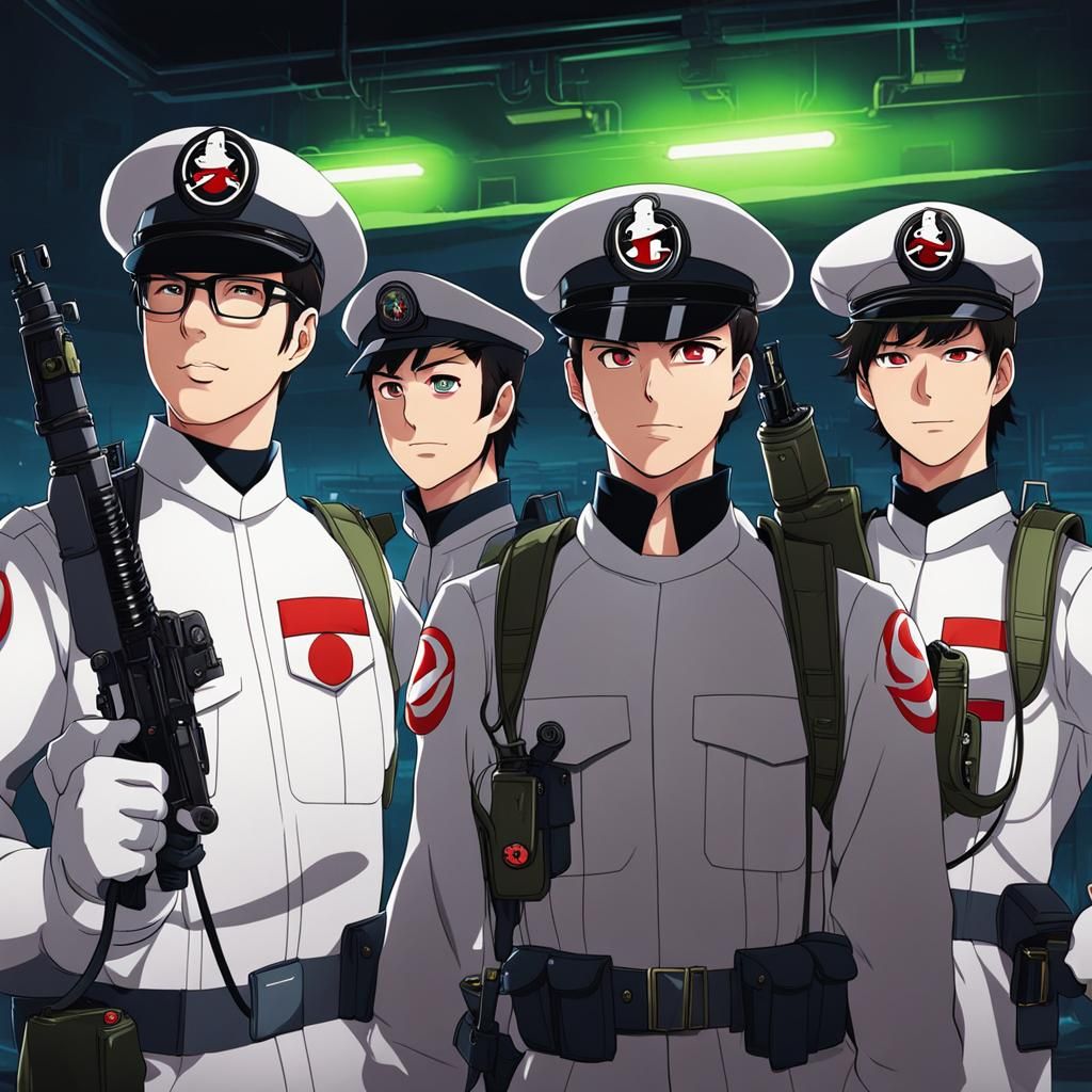 Ghostbusters in Naval Uniform, Anime Style