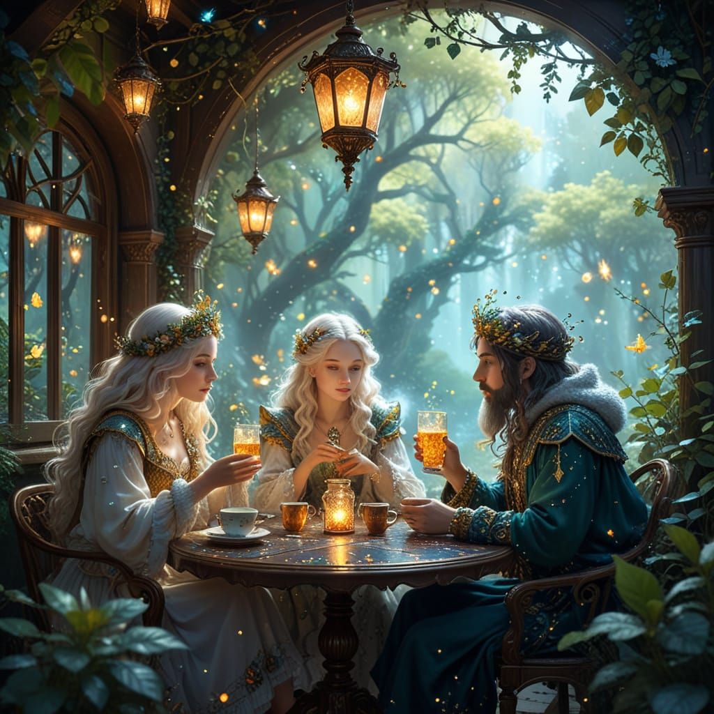 Enchanted Café for wizards