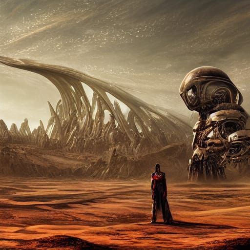 Ethereal Arcturian Girl with Glowing Circuitry on Alien Plai...