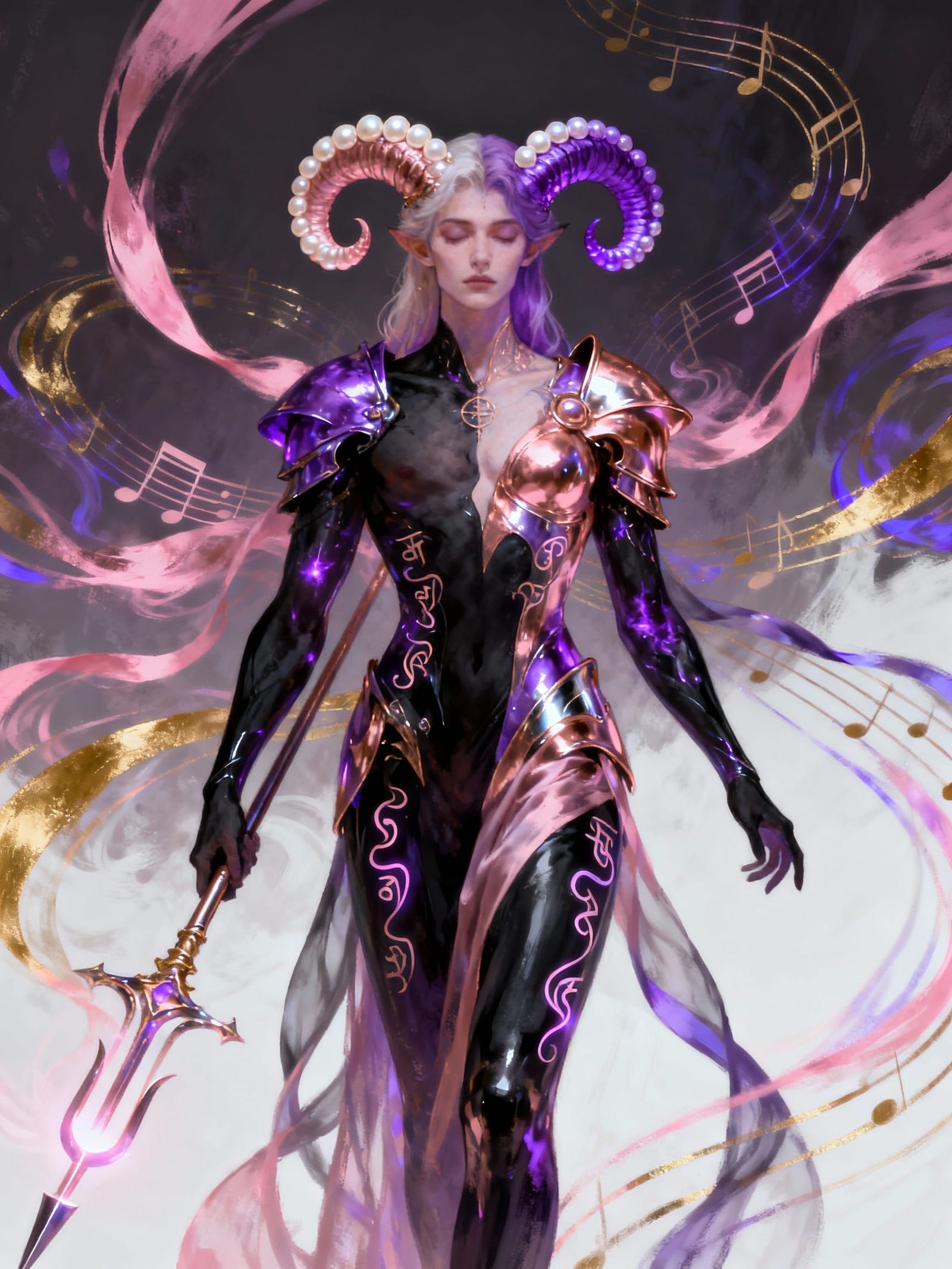 Elegant Androgynous Being of Divine Beauty