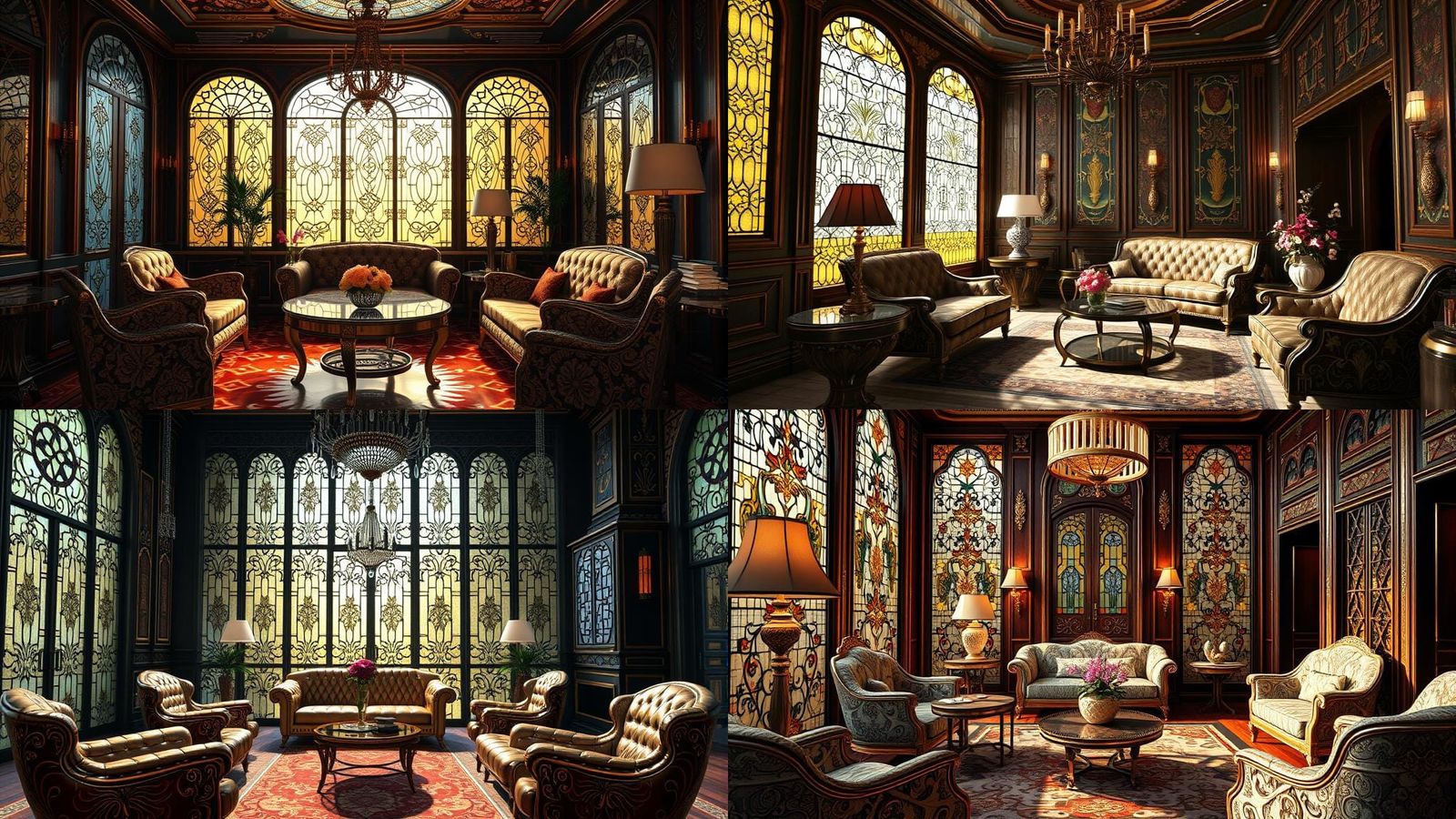 Art Deco Interior with Rich Patterns and Metallic Finishes