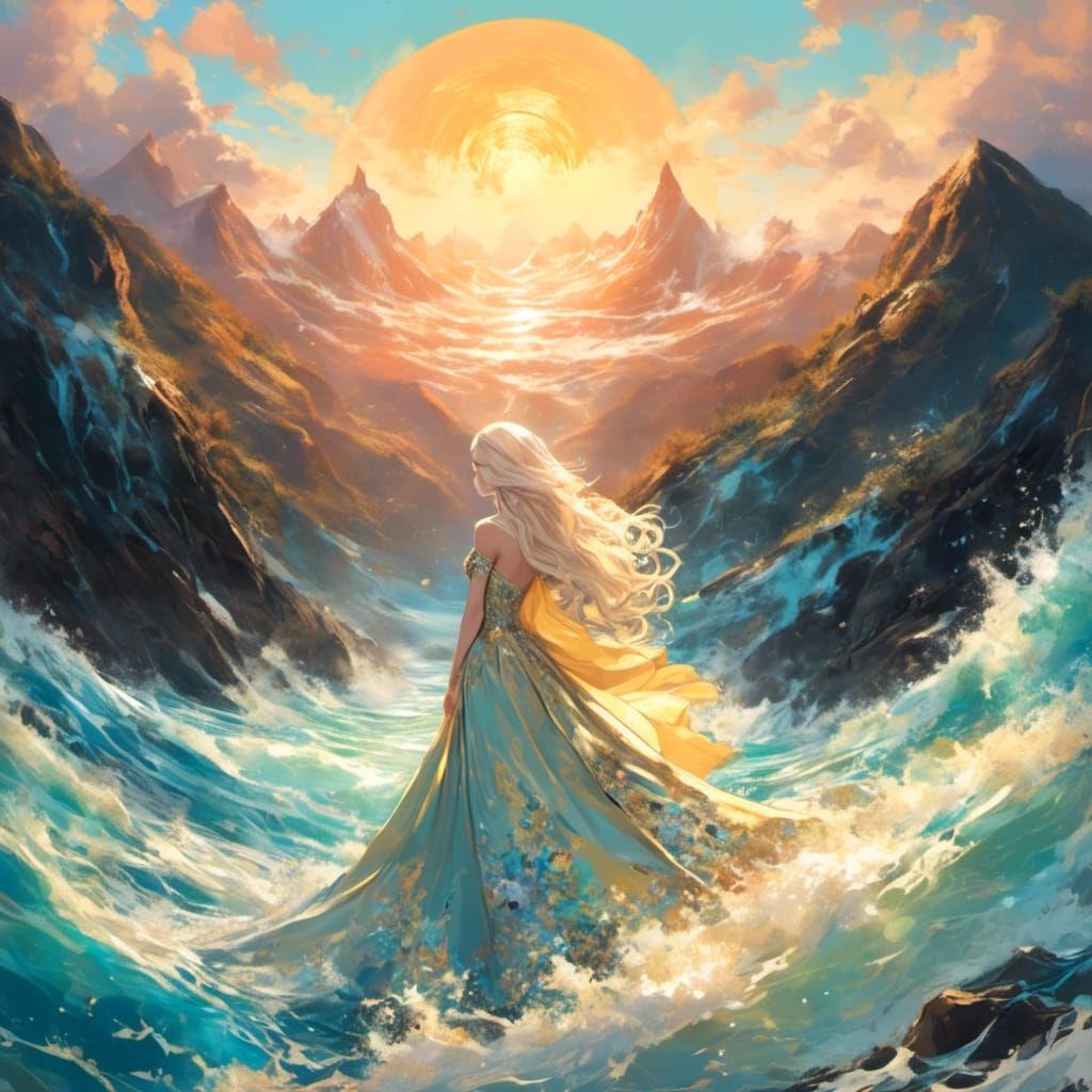 Sea Queen in Splatter Graffiti Style