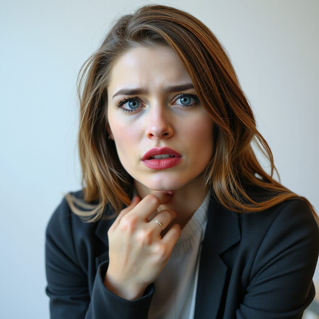 Flu-Ridden Beauty in Minimalist Art Style