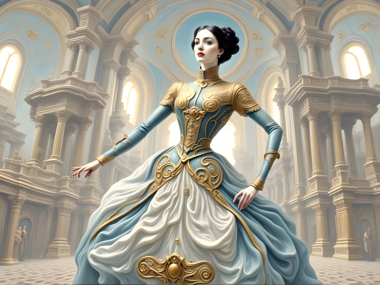 Ethereal Masterpiece in Rich, Golden Hues