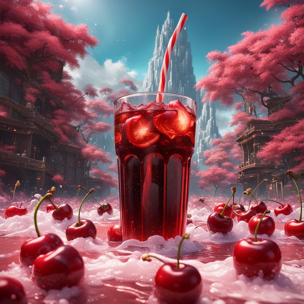 Cherry Coke: Detailed Matte Painting in 8k