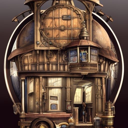 Steampunk Time Machine at Medieval Tavern