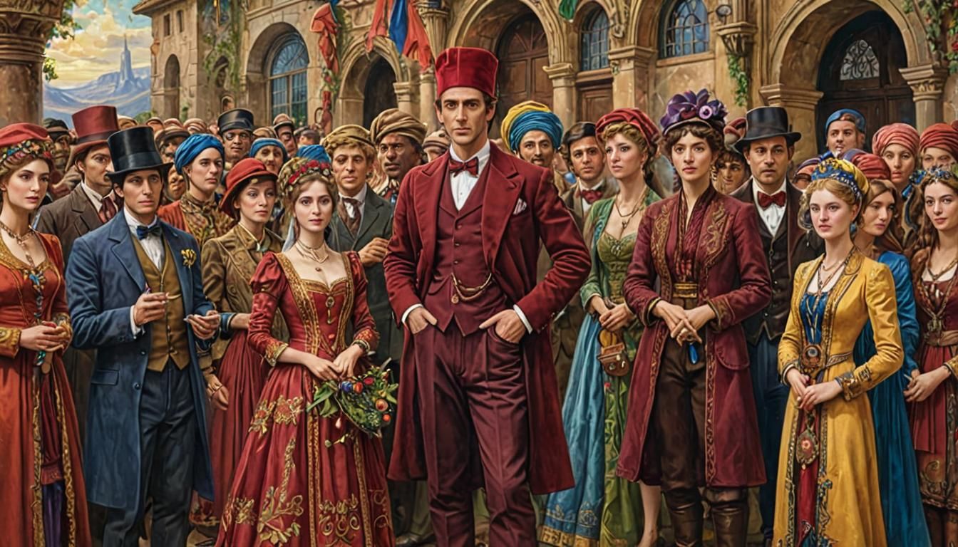 Doctor Who in Fez: Art Nouveau Portrait