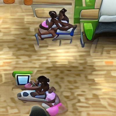 Two Friends Playing Video Games