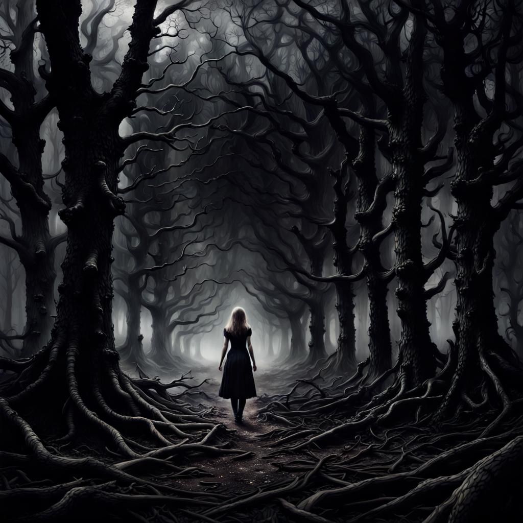 Eerie Forest in Detailed Matte Painting