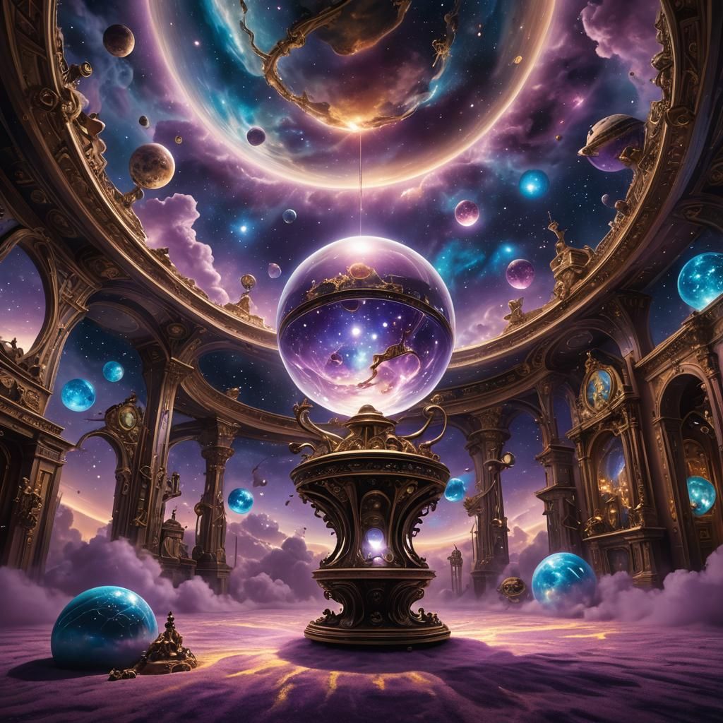 Glowing Orb in a Surreal Dream Emporium