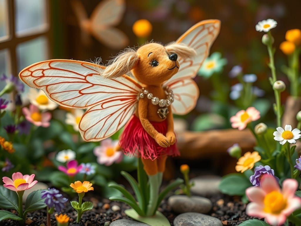 Miniature Fairy-Beagle at Fantasy Dress-Up Party