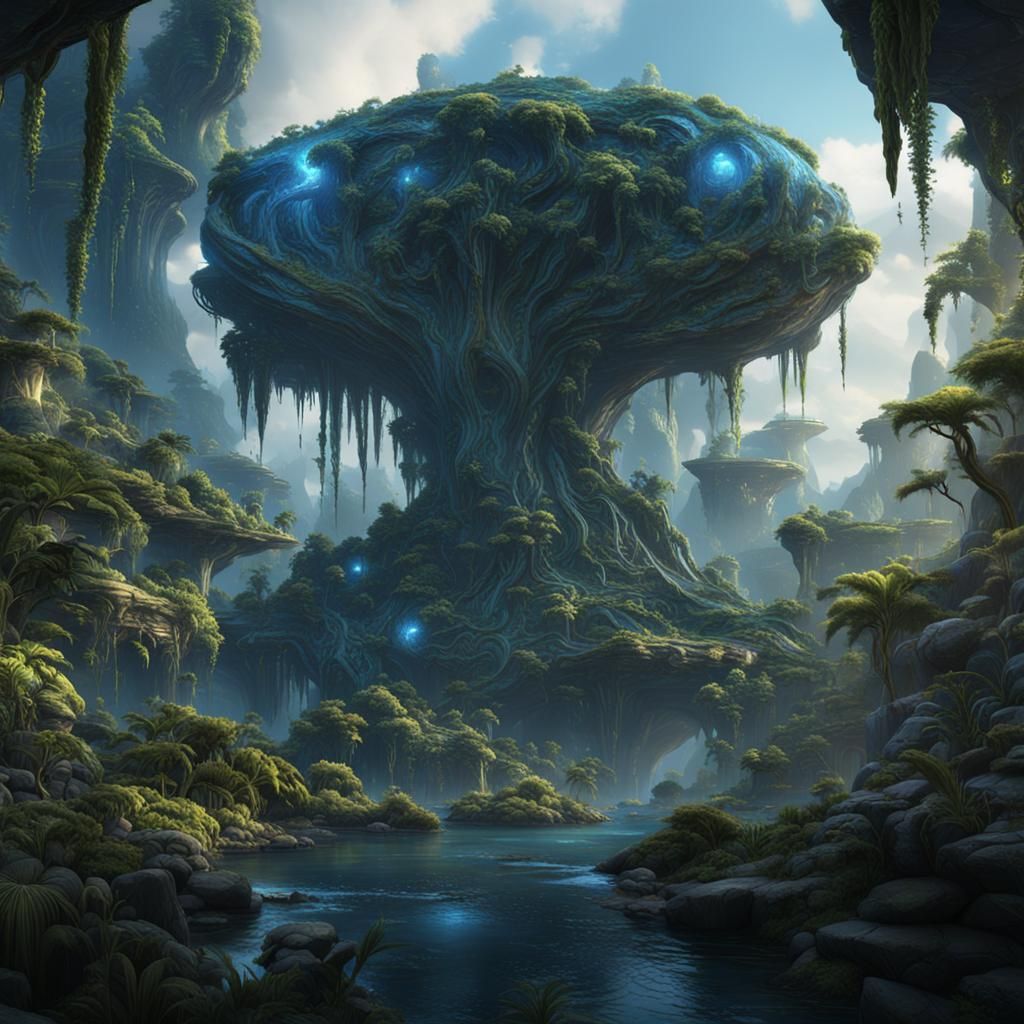 Pandora from Avatar: Detailed Matte Painting