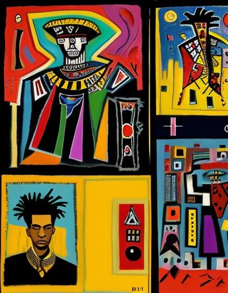 Abstract Tarot Card Painting in Impasto Style