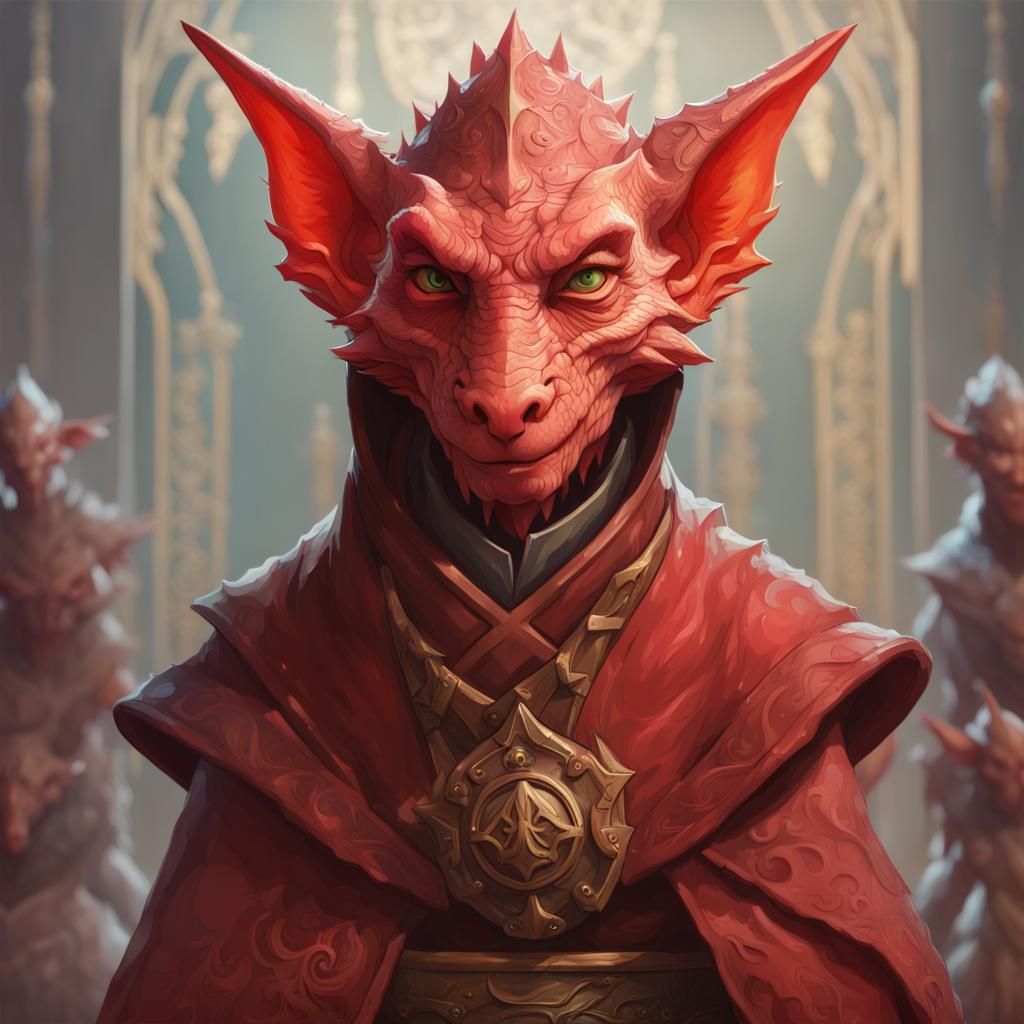 Kobold Monk Portrait in Dynamic Lighting Style
