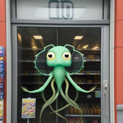 Chibi Alien Longs for Potato Chips