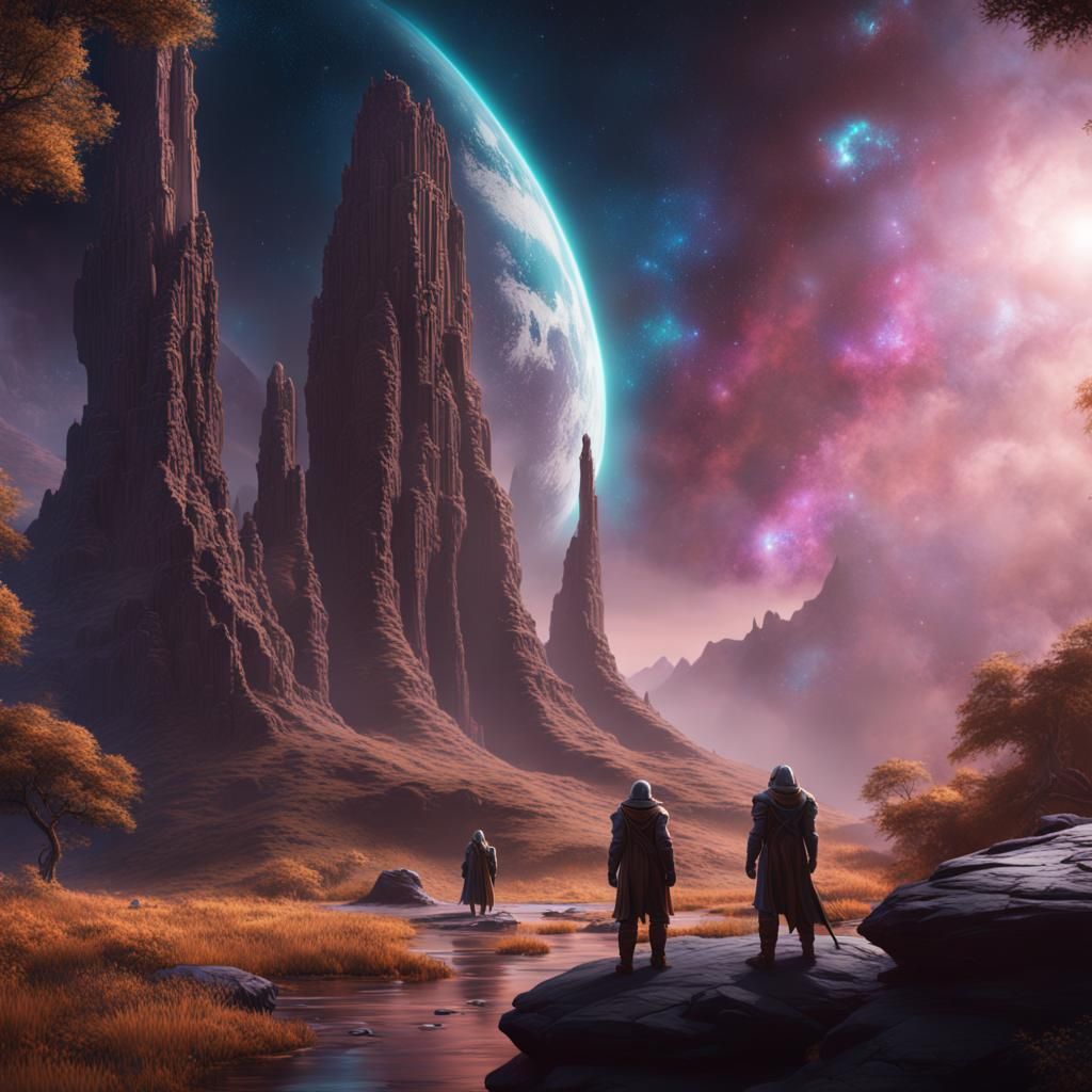 Space Druids Witnessing Galactic Creation