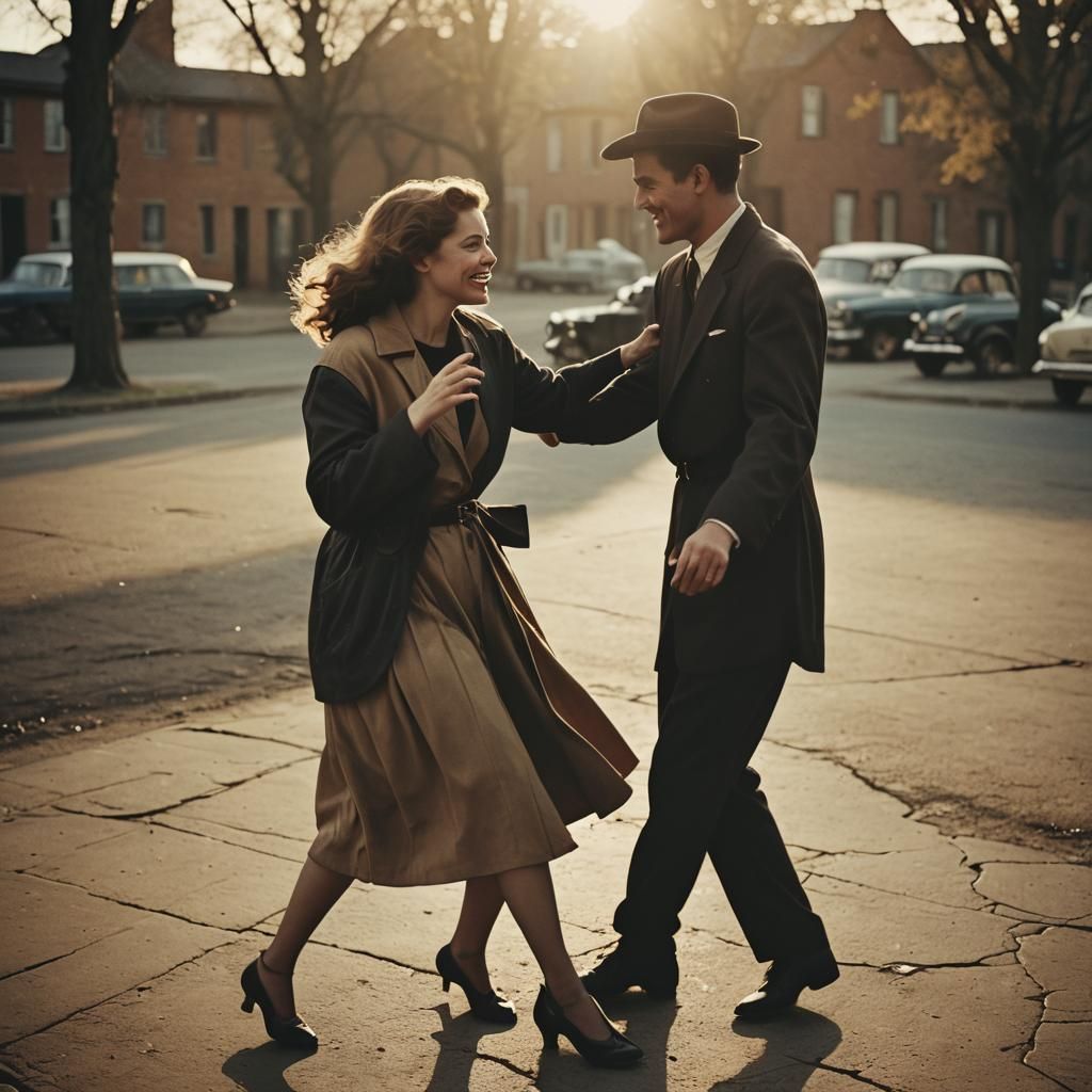 Nostalgic Film Noir: A Couple's Past and Present