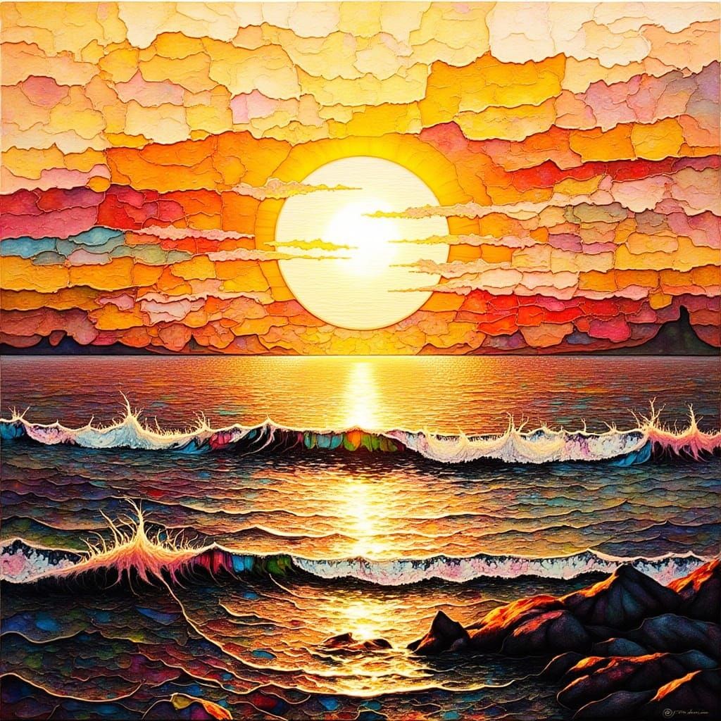 Ethereal Fractal Dreamscape in Golden Light