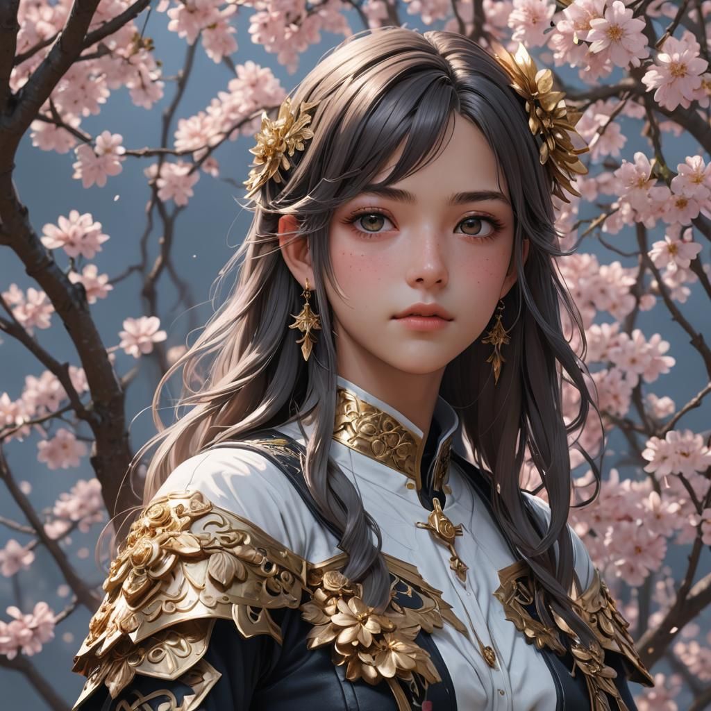 Detailed 3D Anime Art Portrait