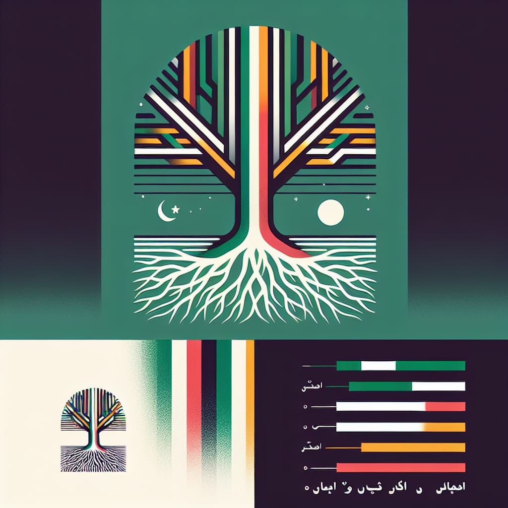 Inspirational Tree Logo with Flag Roots