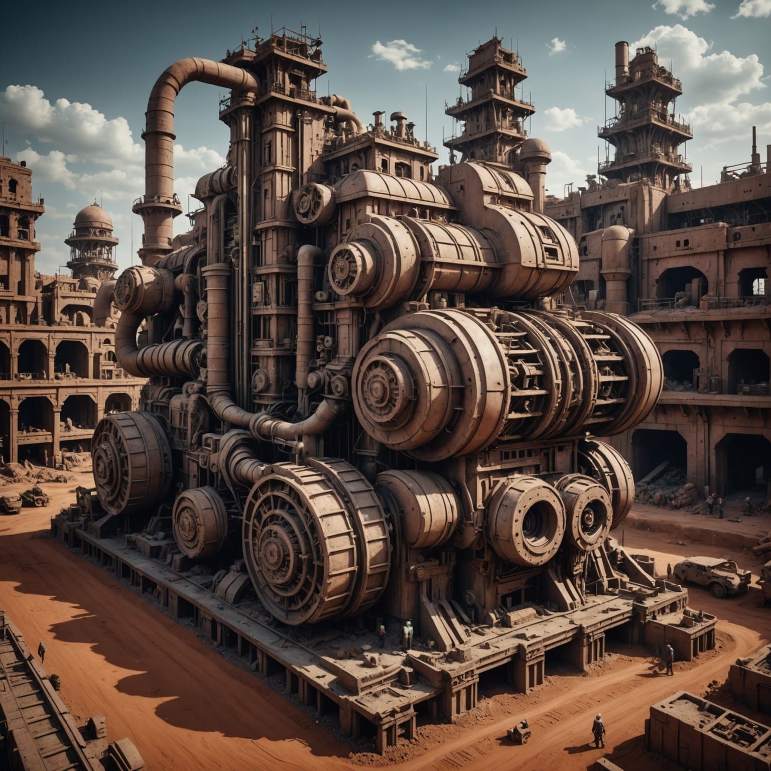 Gigantic Clay Machinery Empires