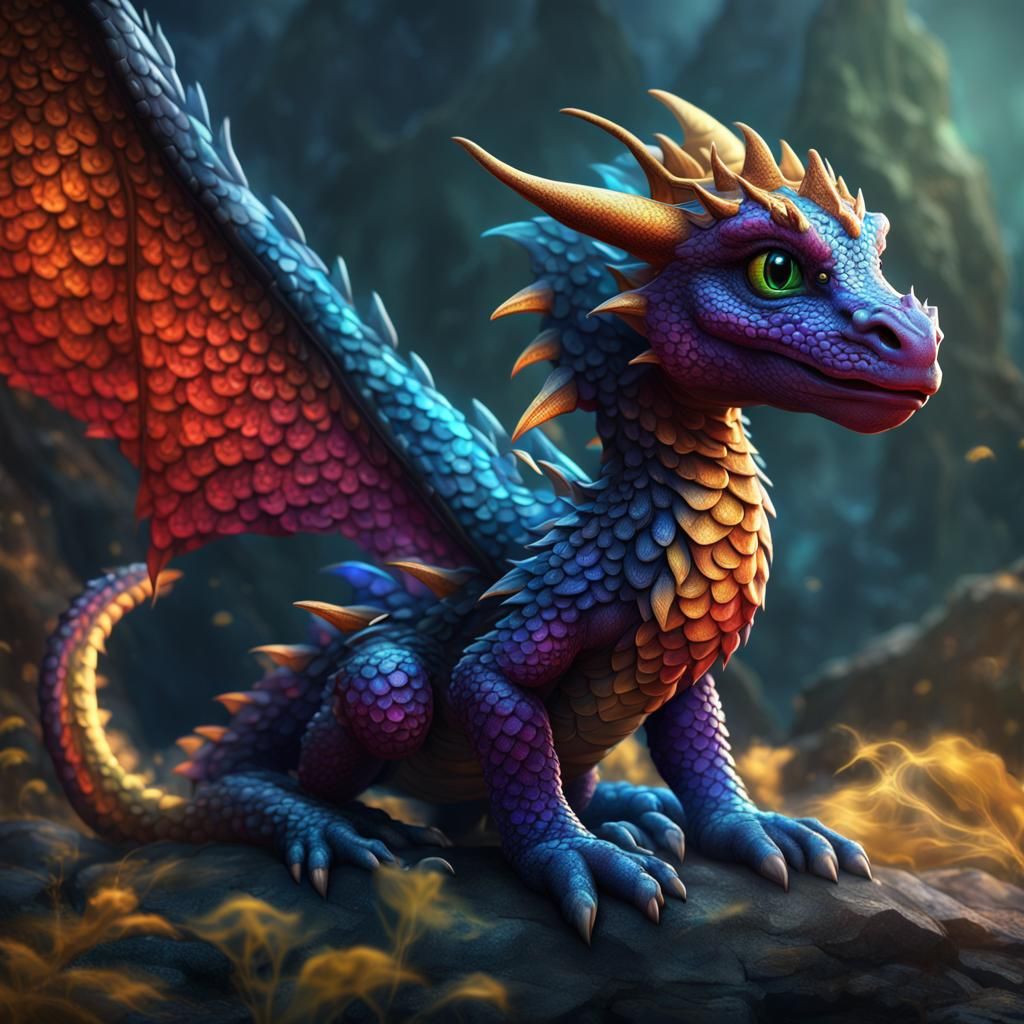 Baby gradient dragon