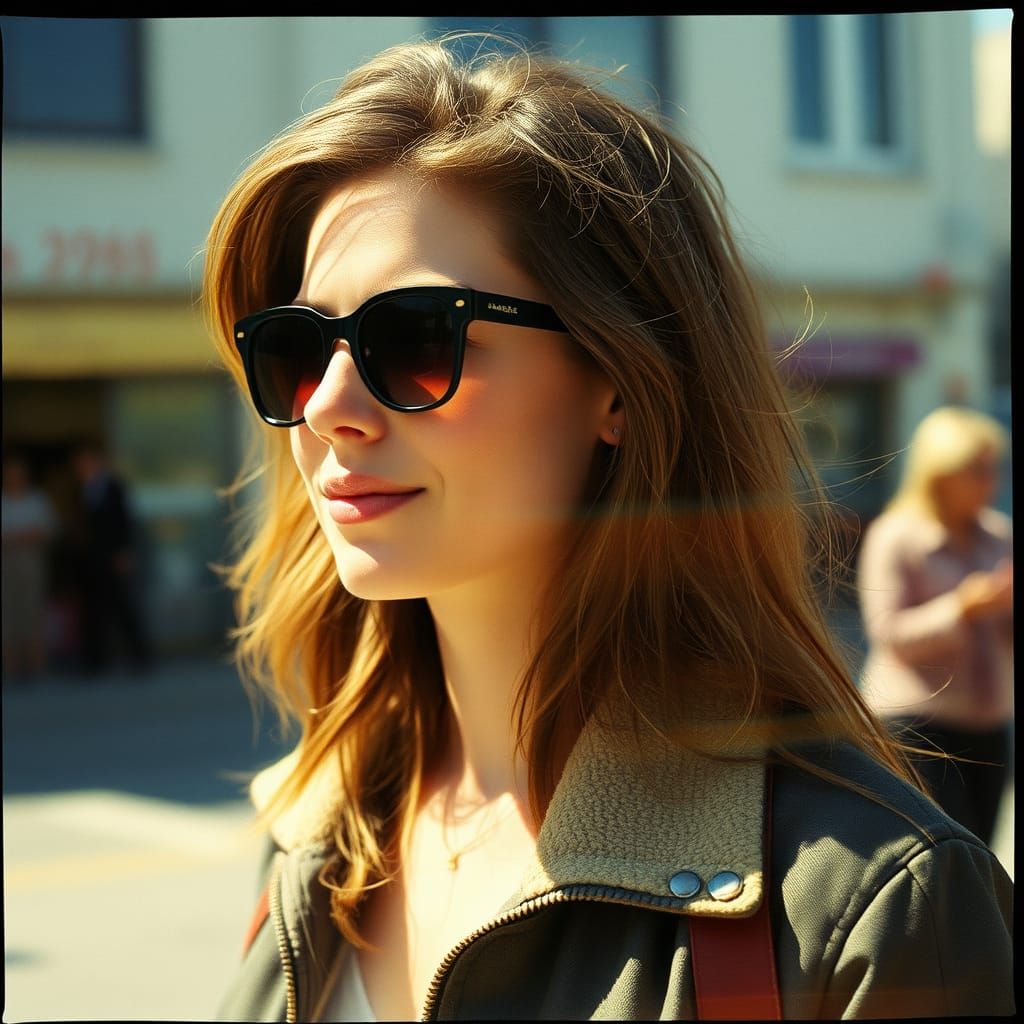 Retro Swedish Woman in Aviators