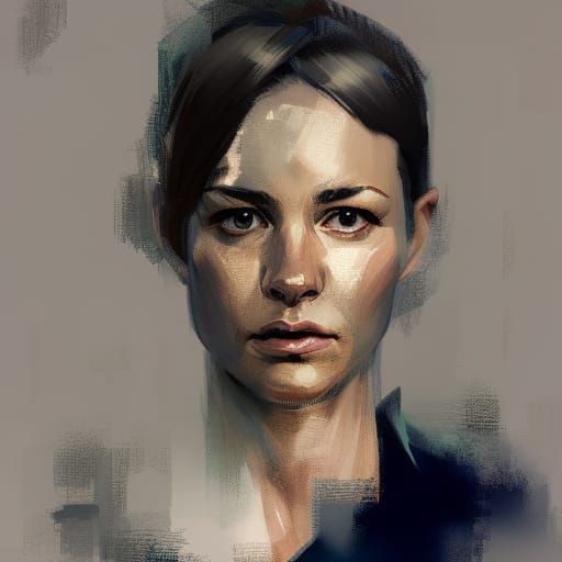 Detailed Portrait of Navy Nurse in Uniform