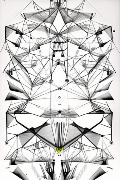 Chaotic 3D Music Graphic Score in Experimental Style