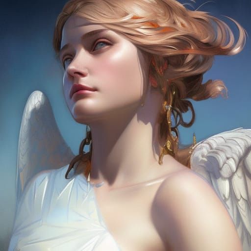 Angelic Portrait in Artstation Style
