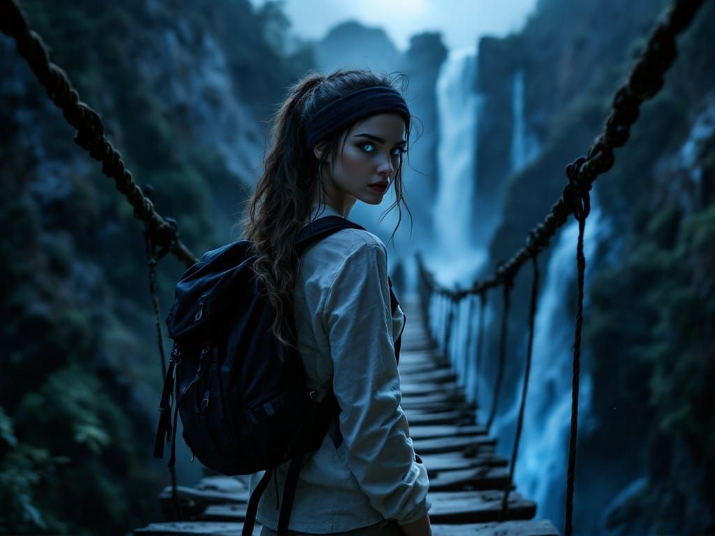 Slovak Woman Embarks on a Midnight Adventure near Angel Fall...