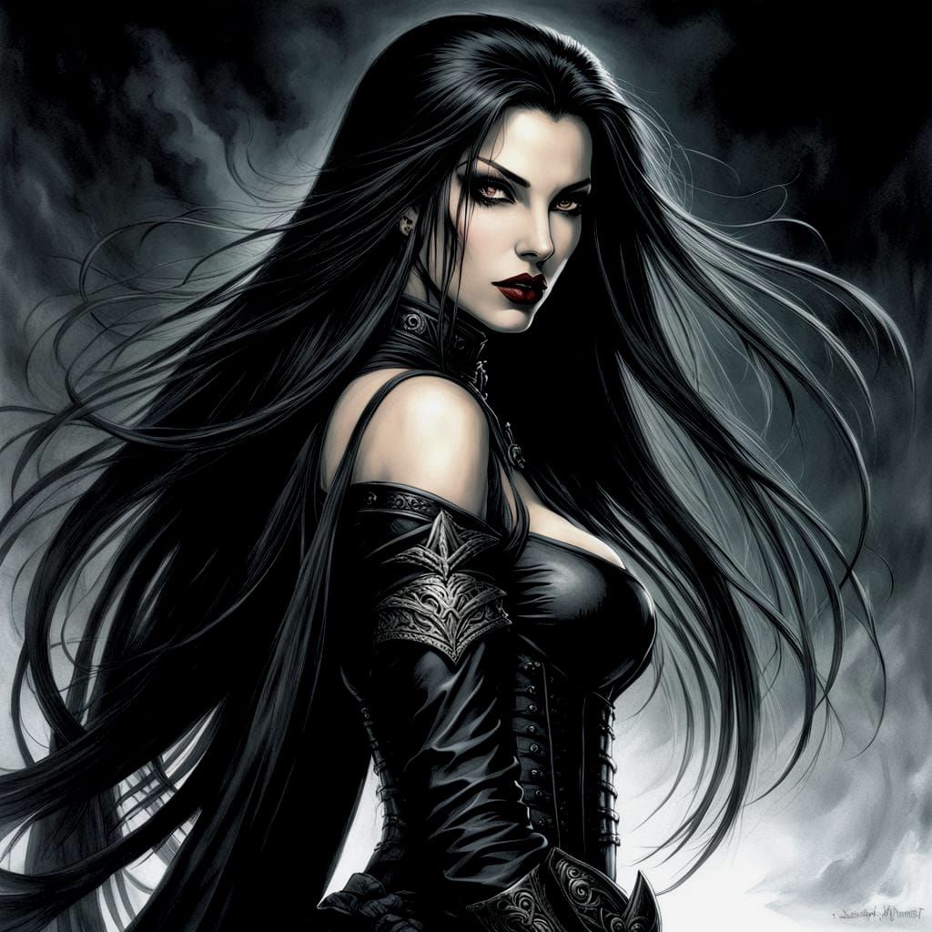 Vampire Assassin in Dark Fantasy Style