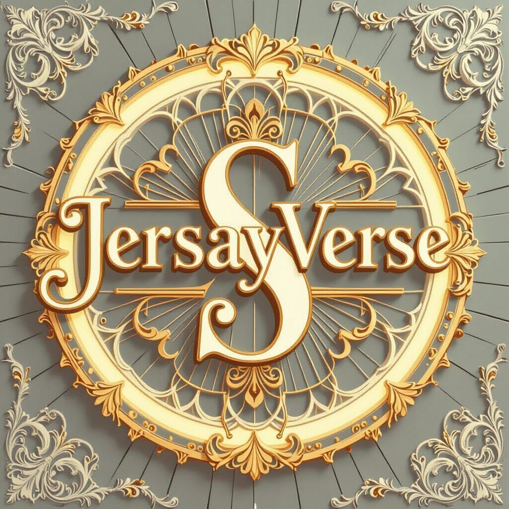 Elegant Jersayverse Logo Design with Intricate Details