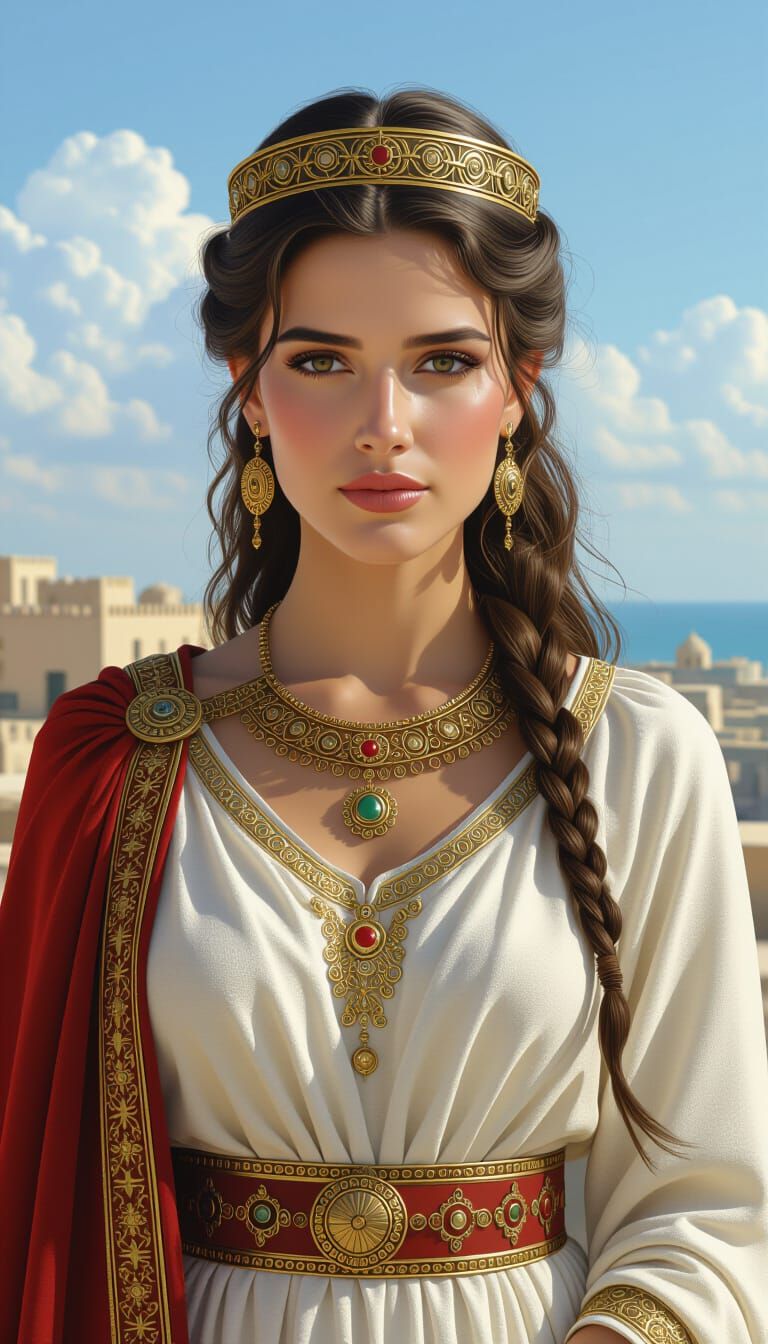 Queen Dido, Founder of Carthage: Realistic Rendering