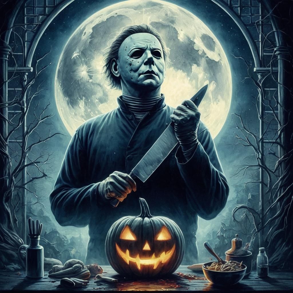 Michael Myers Gothic Horror Artwork