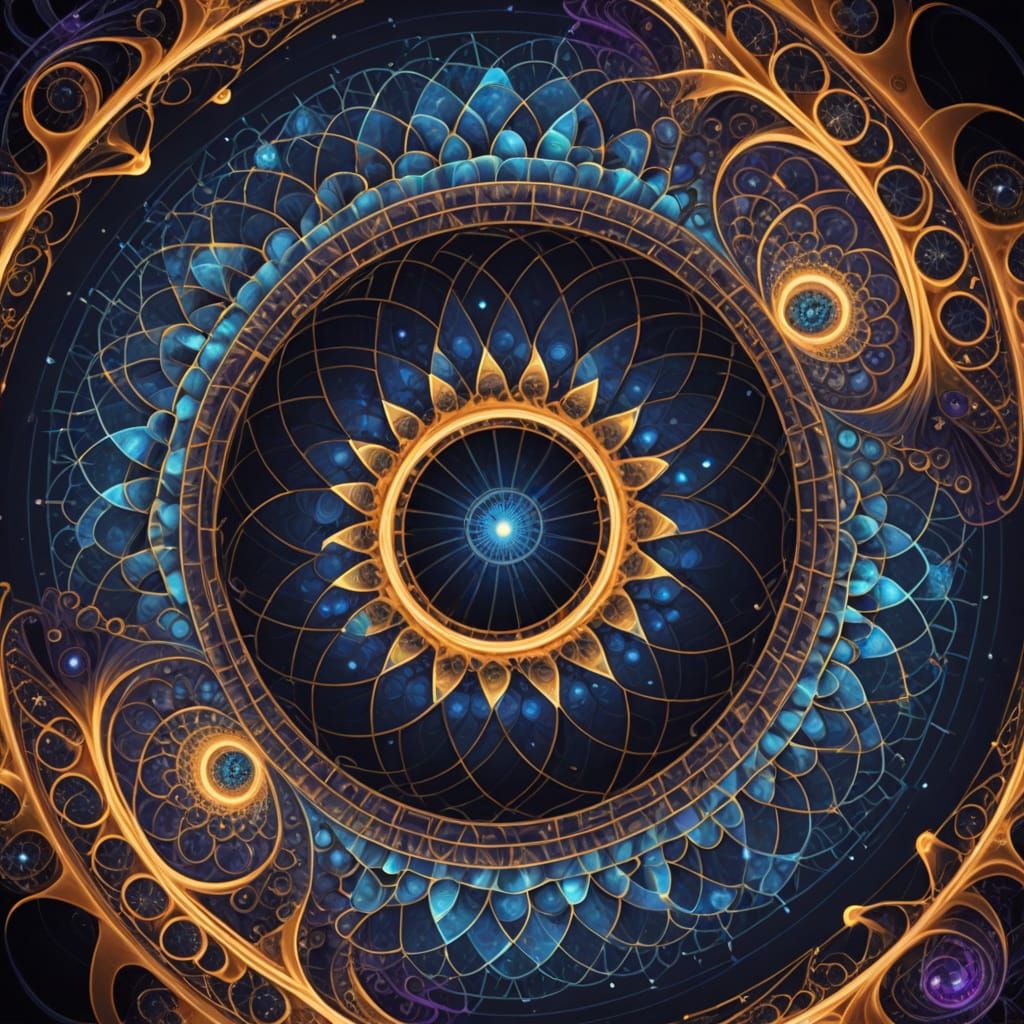 Fractal Geometry Vortex: Mathematical Beauty in Cosmic Glow