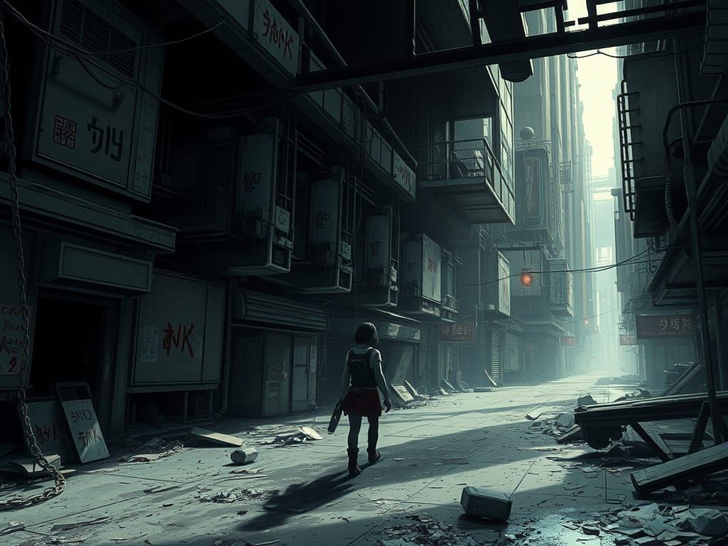 Cyberpunk Dystopian City Ruins