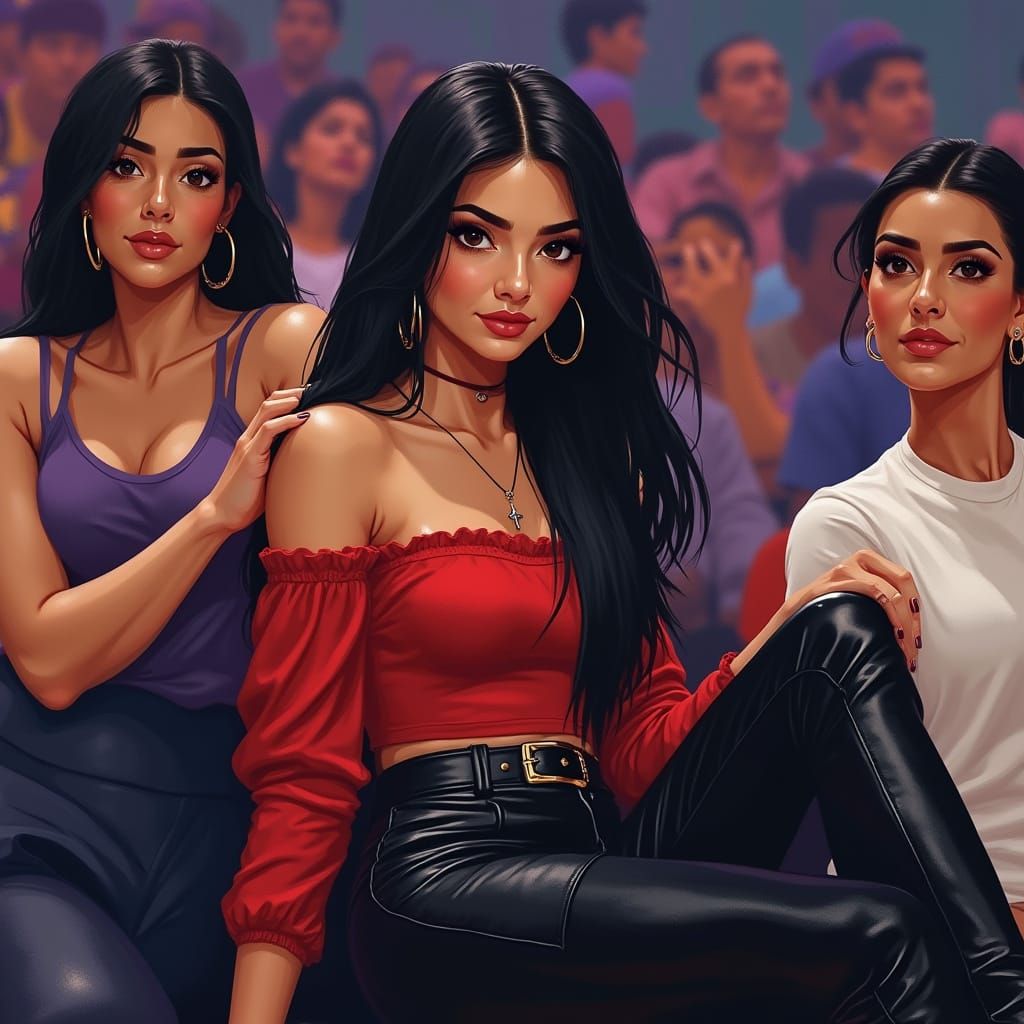 Vibrant Woman Celebrates Lakers Game in Bold, Colorful Style