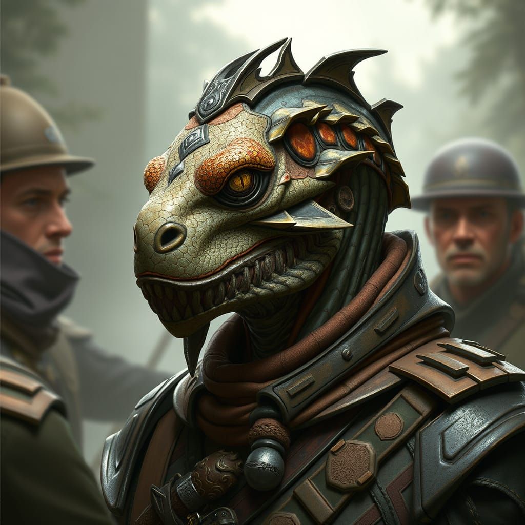 Imperial-Argonian Hybrid in Diplomatic Setting