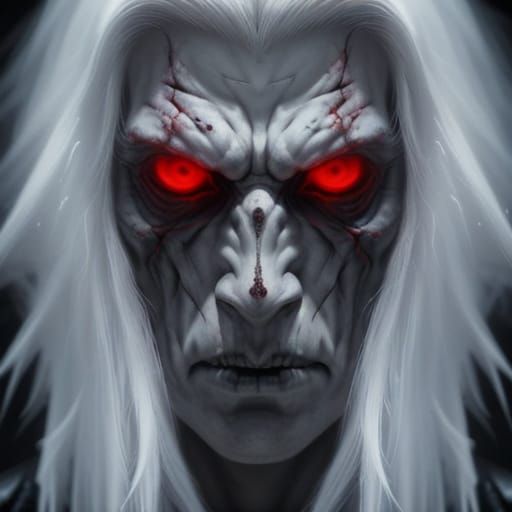 Evil Demon in Crystal Ball Photography Style with Cinematic ...